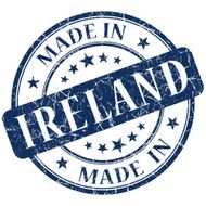 Made In Ireland blue stamp
