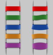 Colored vertical bookmarks background