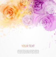 Background with abstract roses template