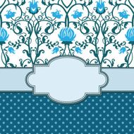 Vintage vector flower frame N200
