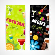 Cocktails banner vertical