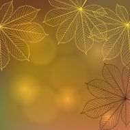 Background with falling autumn leaves Vector illustration N2