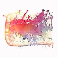 Watercolor abstract spot isolated