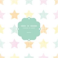 Stars textile textured pastel frame seamless pattern background