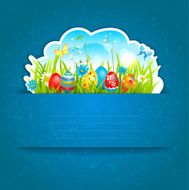 Easter blue background