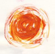 Watercolor sun