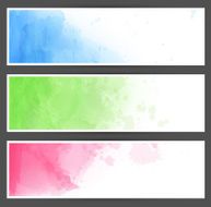 Colorful watercolor abstract banners