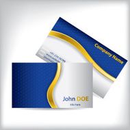 Gold wave business card design