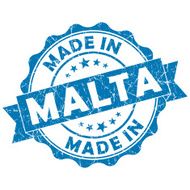 made in malta grunge seal