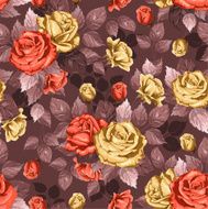 Rose seamless background N14