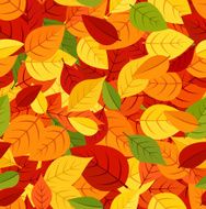 Seamless pattern with colored autumn leaves Vector illustration N4