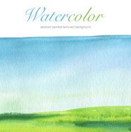 Abstract watercolor hand painted landscape background Textured paper