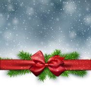 Christmas background with red bow N11