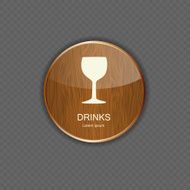 Food and drink wood application icons