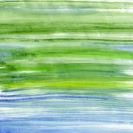 Green and blue watercolor stripes