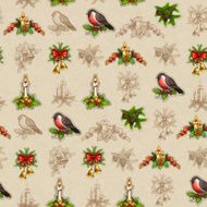 Vintage seamless christmas pattern N3