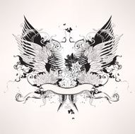 Grunge heraldic vintage design