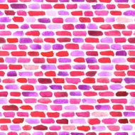 Watercolor bricks Vector abstract seamless pattern N7