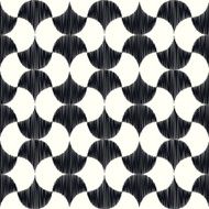 seamless black and white geometric tiles pattern N2