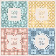 Vector outline hipster design templates N2