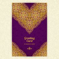 Vintage ornate cards in oriental style N56