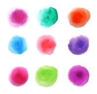 Watercolor banners set