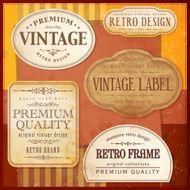 Vector vintage labels N5