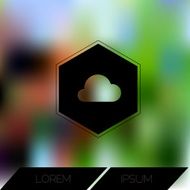 Cloud Hexagon Button