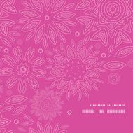 Vector pink abstract flowers texture frame corner pattern background N2