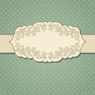 Vintage frame or blank for diploma on doted background N2