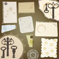 vector vintage scrapbook design elements