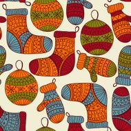 Vector Seamless Winter Christmas Pattern