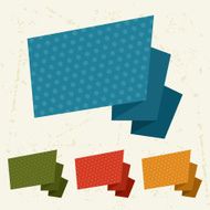 Abstract retro origami banners and speech bubbles N2