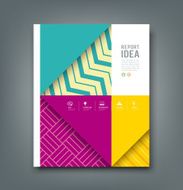 Report design colorful pattern fabrics