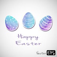 Easter eggs of watercolor texture N9