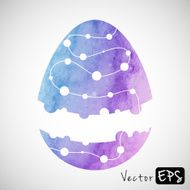 Easter egg of watercolor texture N2