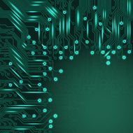 Abstract electronics blue background with circuit board texture N5