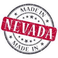 made in Nevada red round grunge isolated stamp