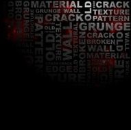 Dark gloomy grunge word pattern