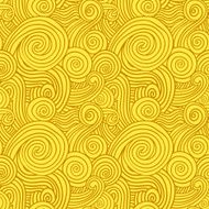 Seamless Yellow Swirls