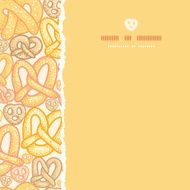 Pretzels square torn seamless pattern background