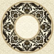 Vintage round floral frame N2