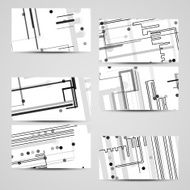 Vector business-card set for your design N514