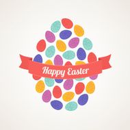 Easter egg Vector greeting card