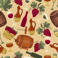 Seamless pattern for wine wineries and restaurants