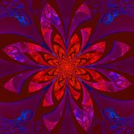 Fabulous symmetrical flower pattern Computer generated graphics N9