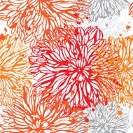seamless pattern with asian watercolor flowers N2