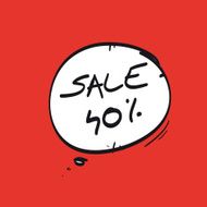 Sale fourty percent hand drawing