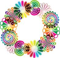Abstract flowers illustrations N5