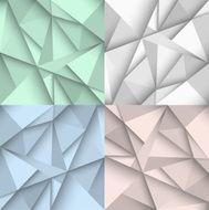 Origami backgrounds in four colors